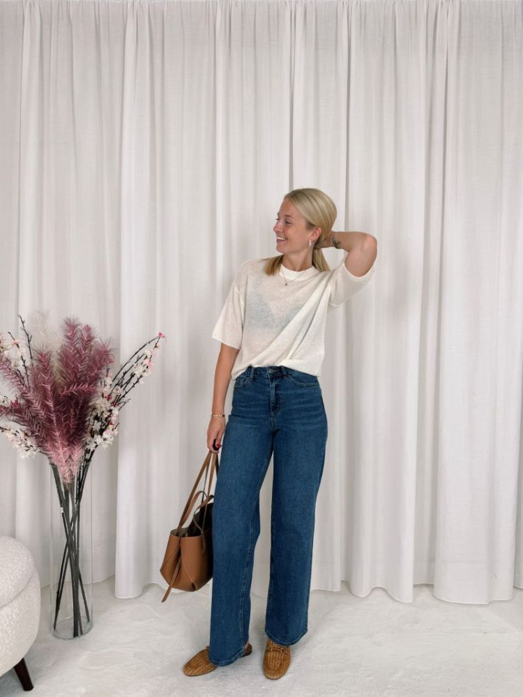 Meadow HW Reg Fit Jeans Medium Blue