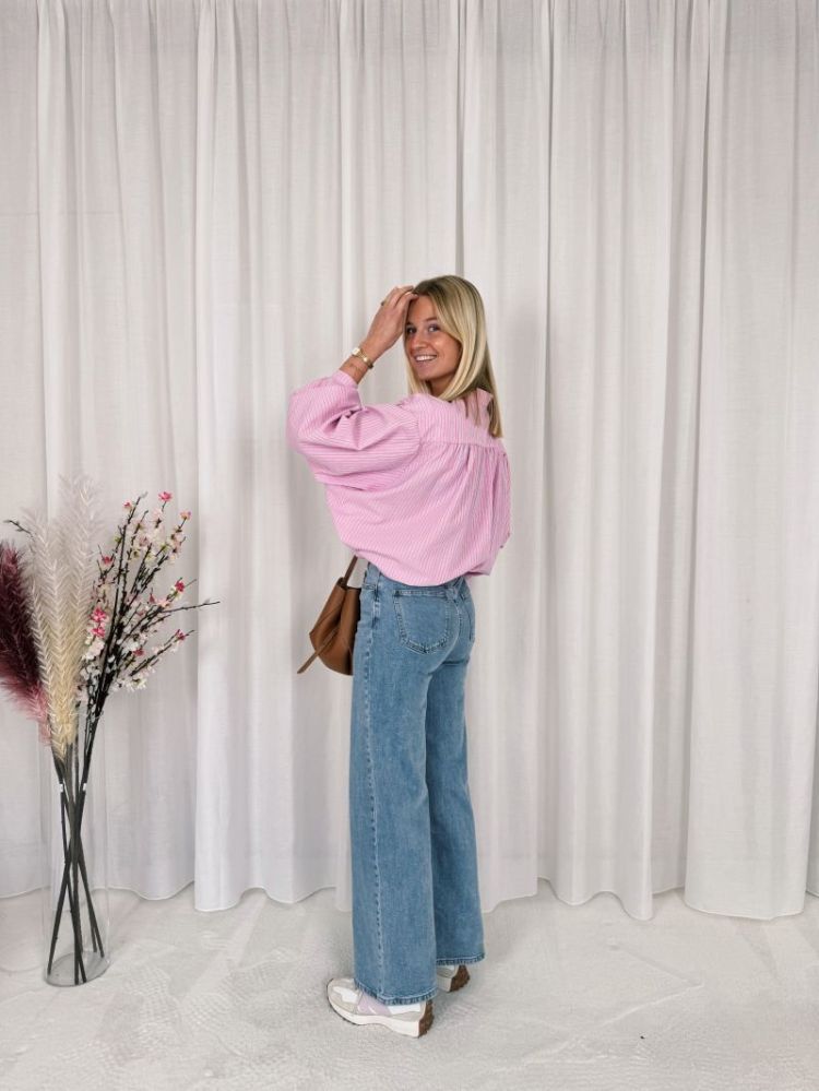 Fenna Striped Shirt Pink