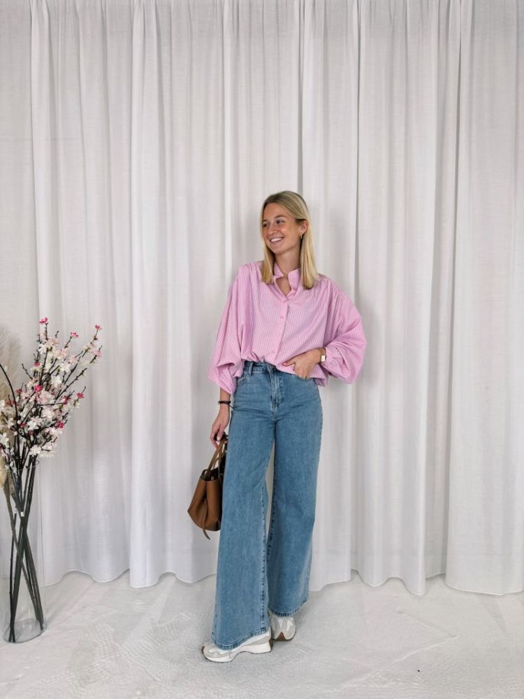 Fenna Striped Shirt Pink