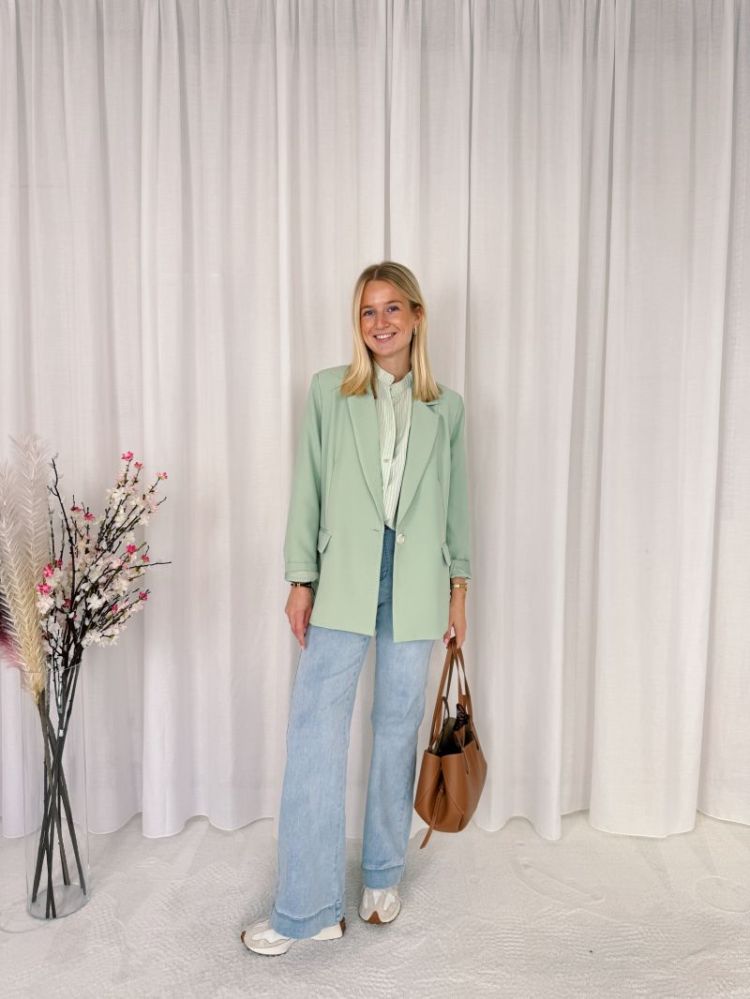 Yuna Blazer  Pastel Green