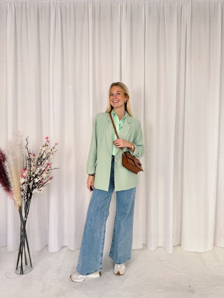 Yuna Blazer  Pastel Green