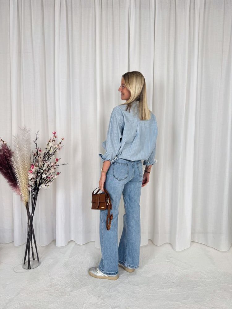 Levia Shirt Powder Blue Str