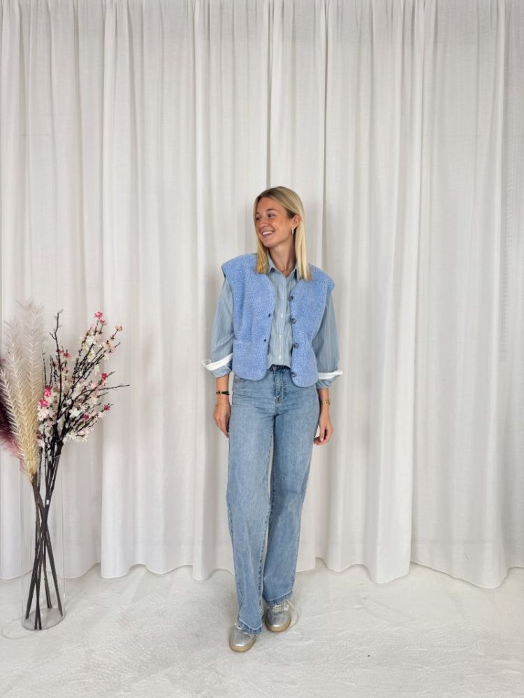 Levia Shirt Powder Blue Str