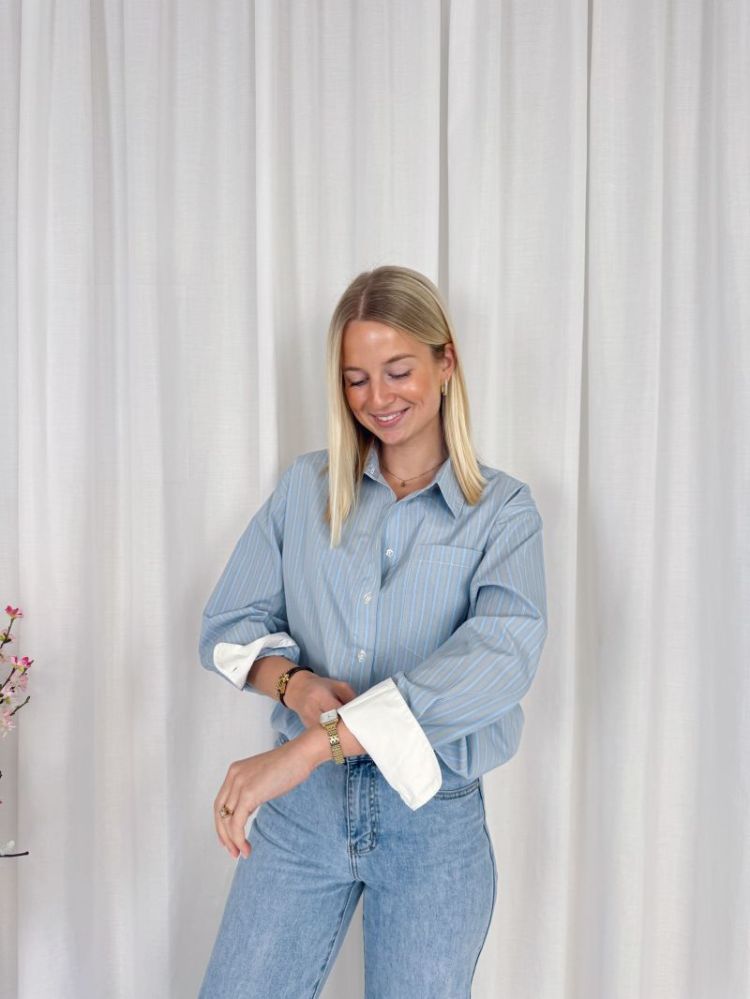 Levia Shirt Powder Blue Str