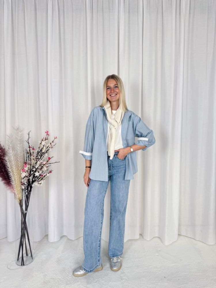 Levia Shirt Powder Blue Str