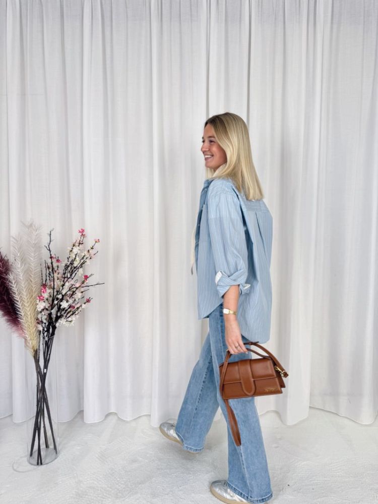 Levia Shirt Powder Blue Str