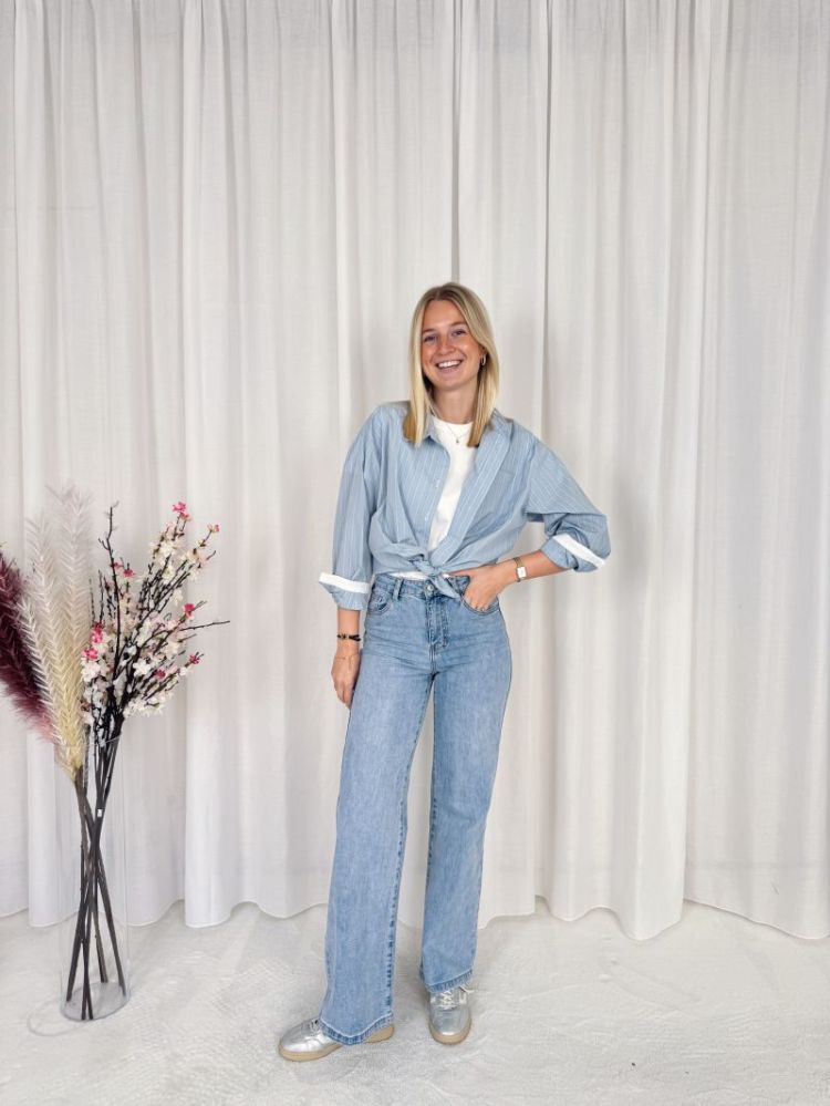 Levia Shirt Powder Blue Str
