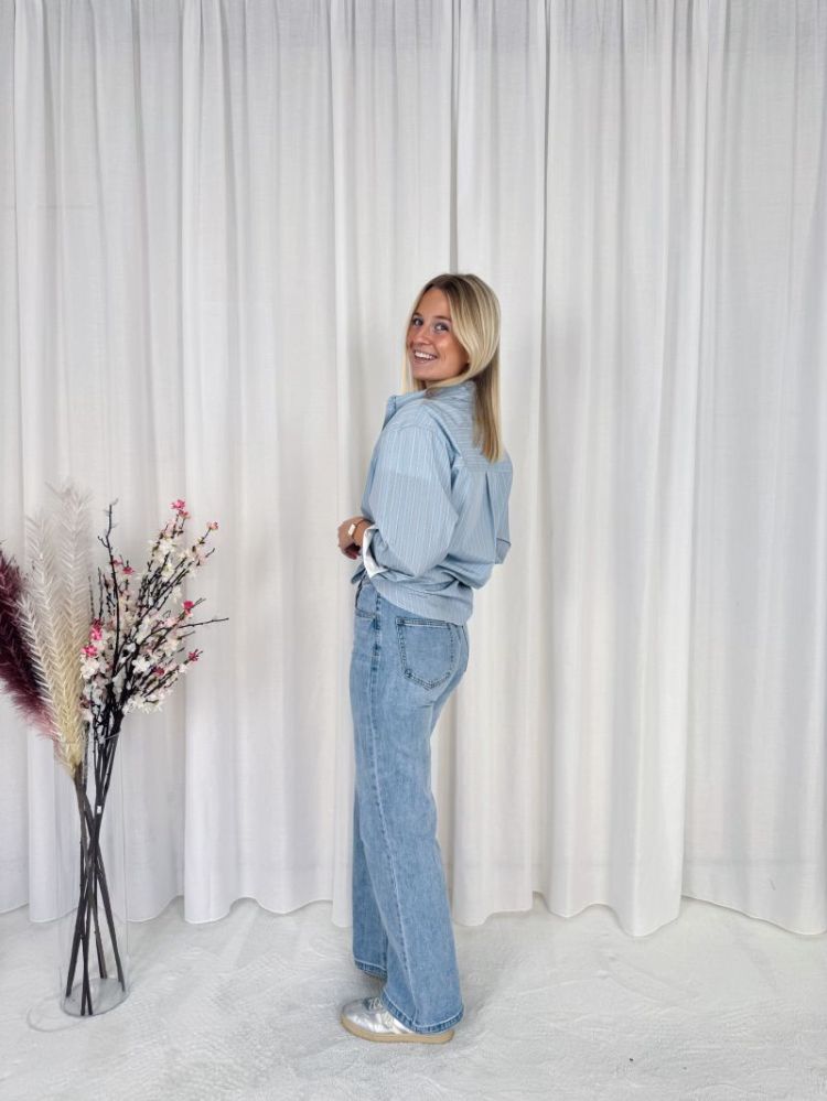 Levia Shirt Powder Blue Str