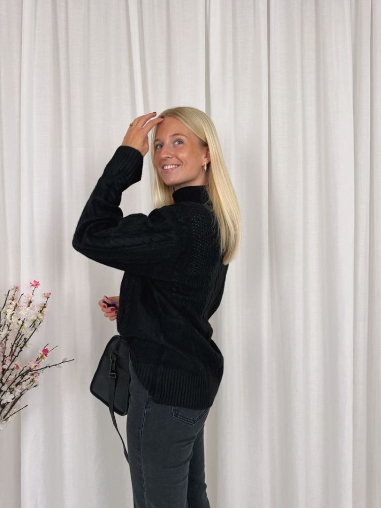 Marielle Rollerneck Knit Black