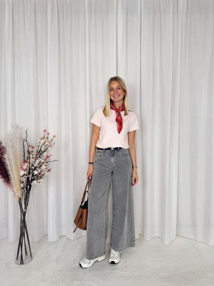 Giovani Palazzo Jeans Light Grey