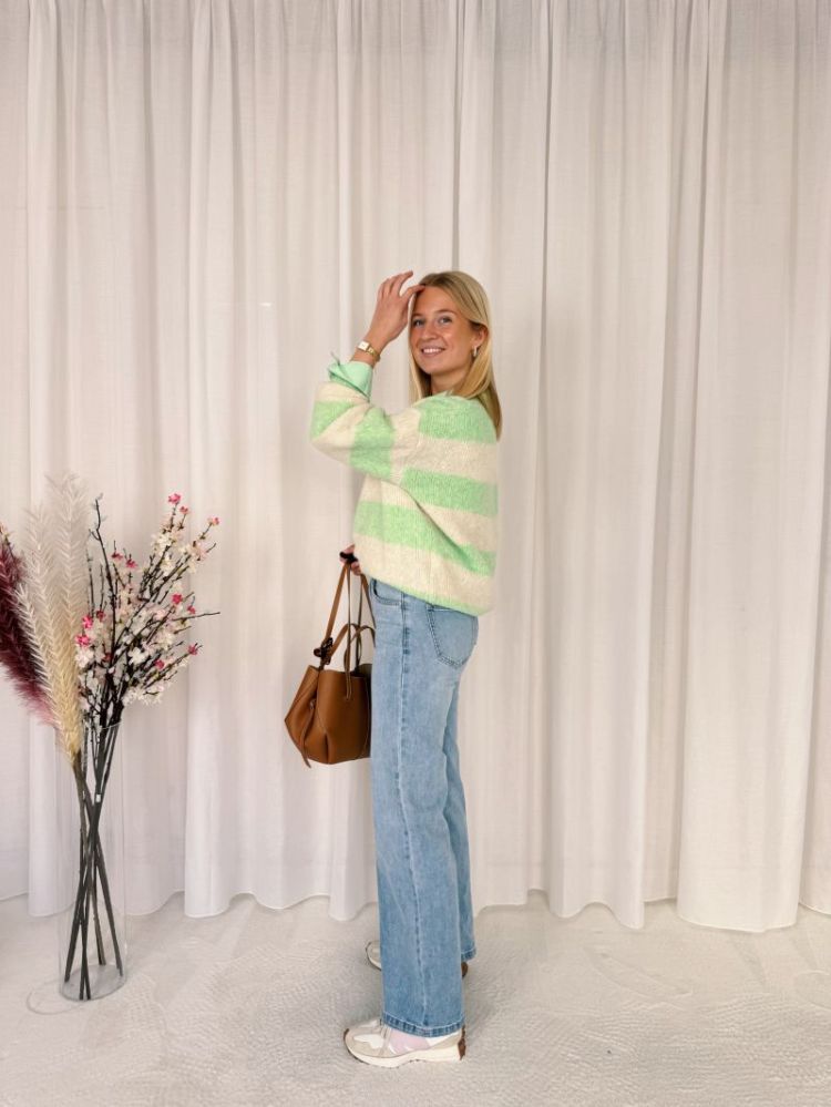 Jodee Striped Knit Green / Beige