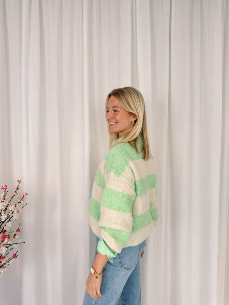 Jodee Striped Knit Green / Beige