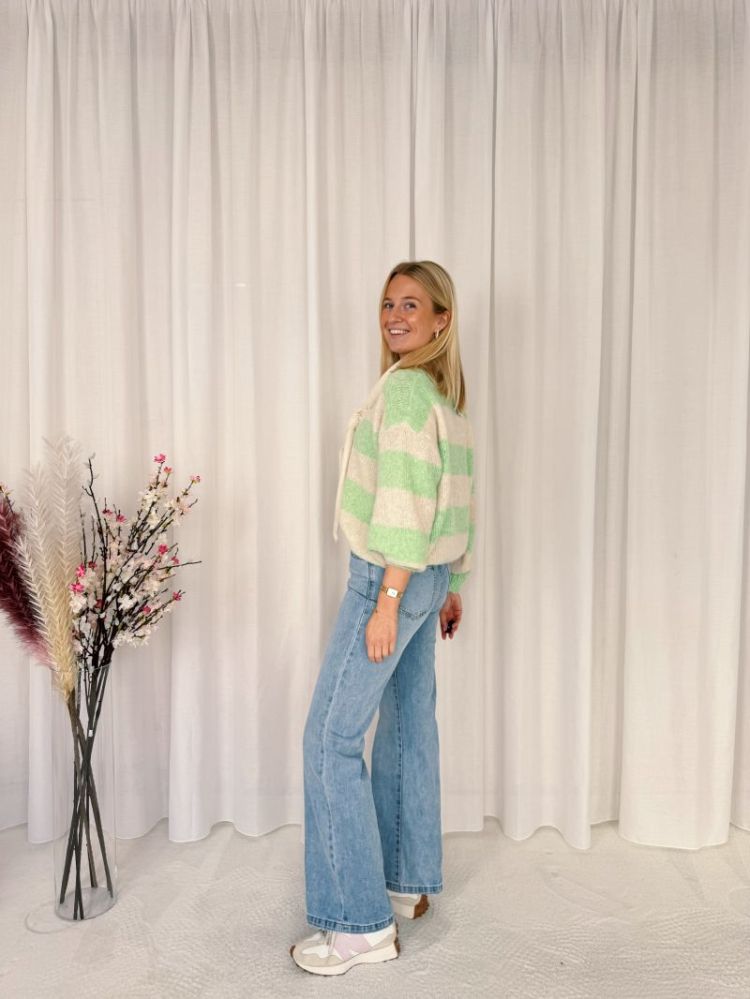 Jodee Striped Knit Green / Beige