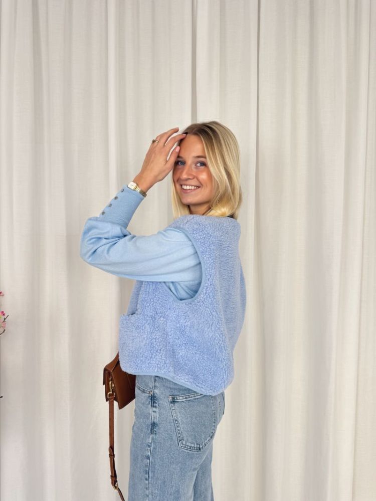 Lexie Teddy Jacket Light Blue