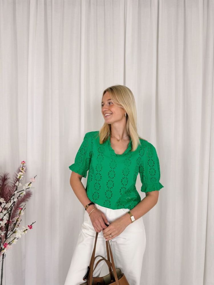 Dona Blouse Bright Green