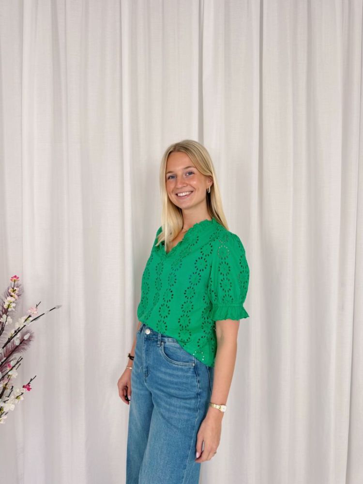 Dona Blouse Bright Green