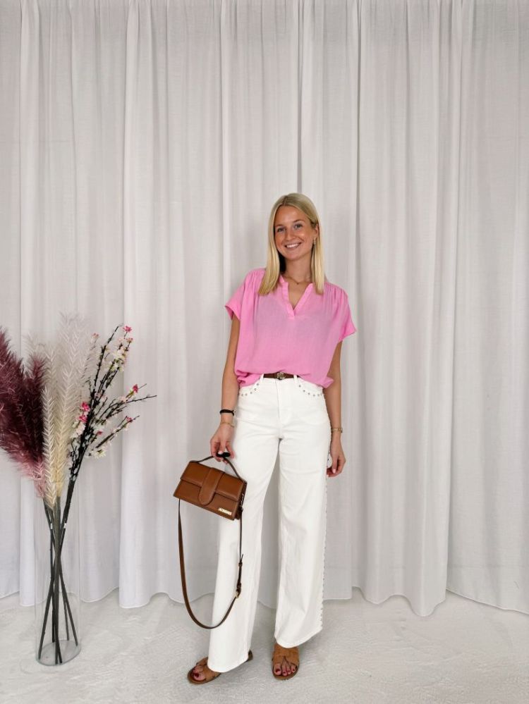 Milia Wing Blouse Pink Frosting