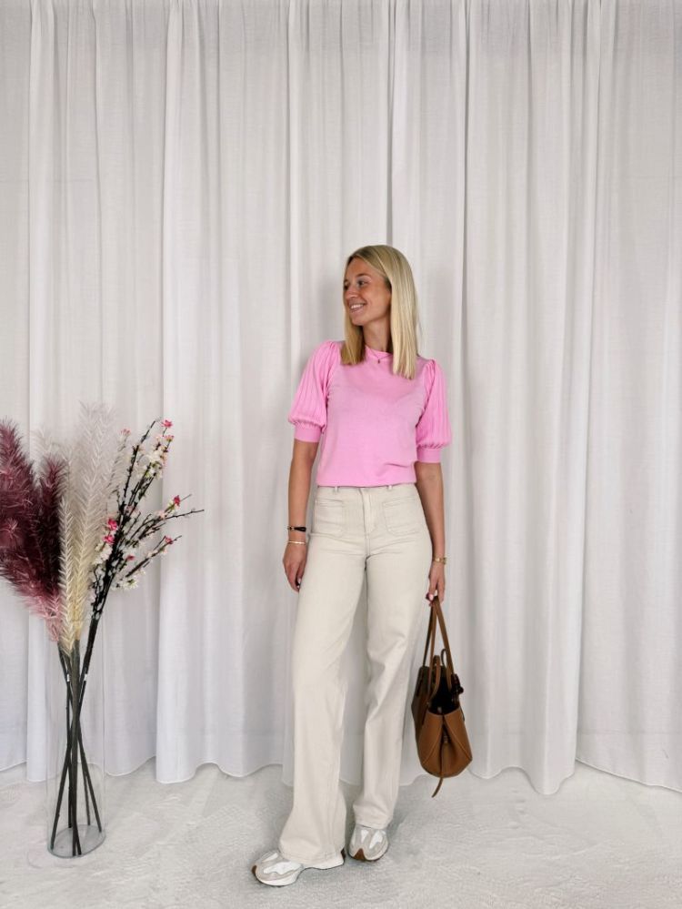 Lone Knit Pullover Pink Frosting