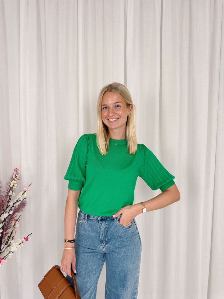 Lone Knit Pullover Bright Green