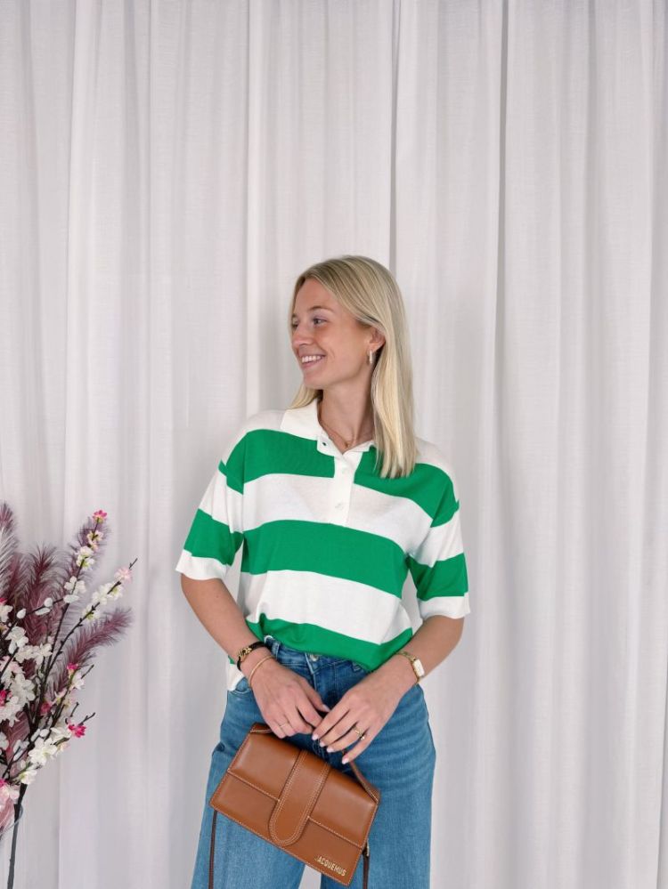 Lizza Polo Knit Bright Green / 