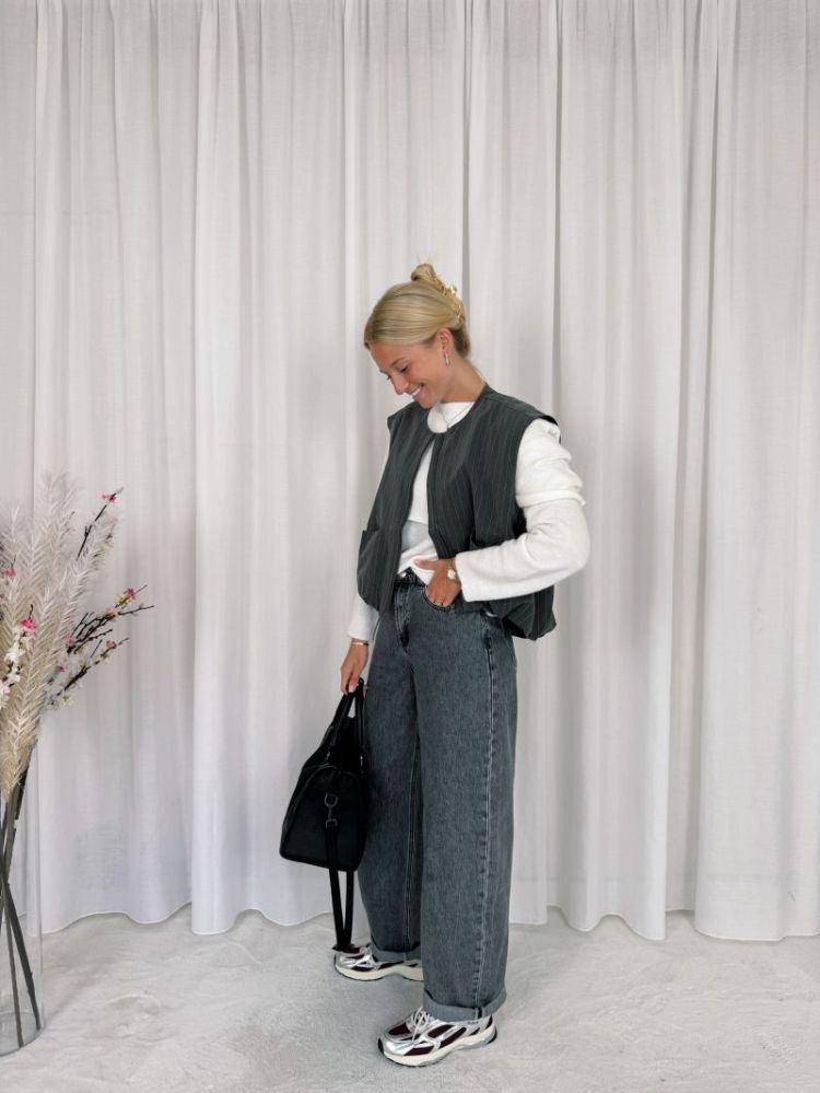 Brune Barrel Jeans Grey