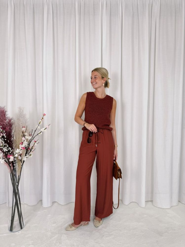 Emily Wide Pants Henna