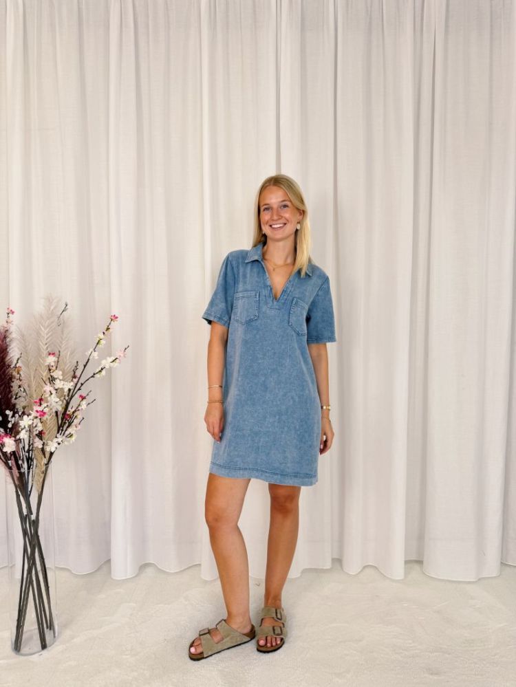 Luna Denim Dress Denim Blue