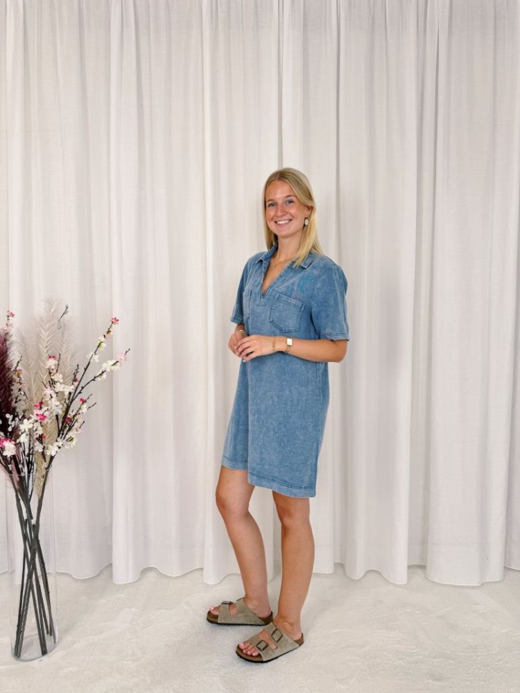 Luna Denim Dress Denim Blue