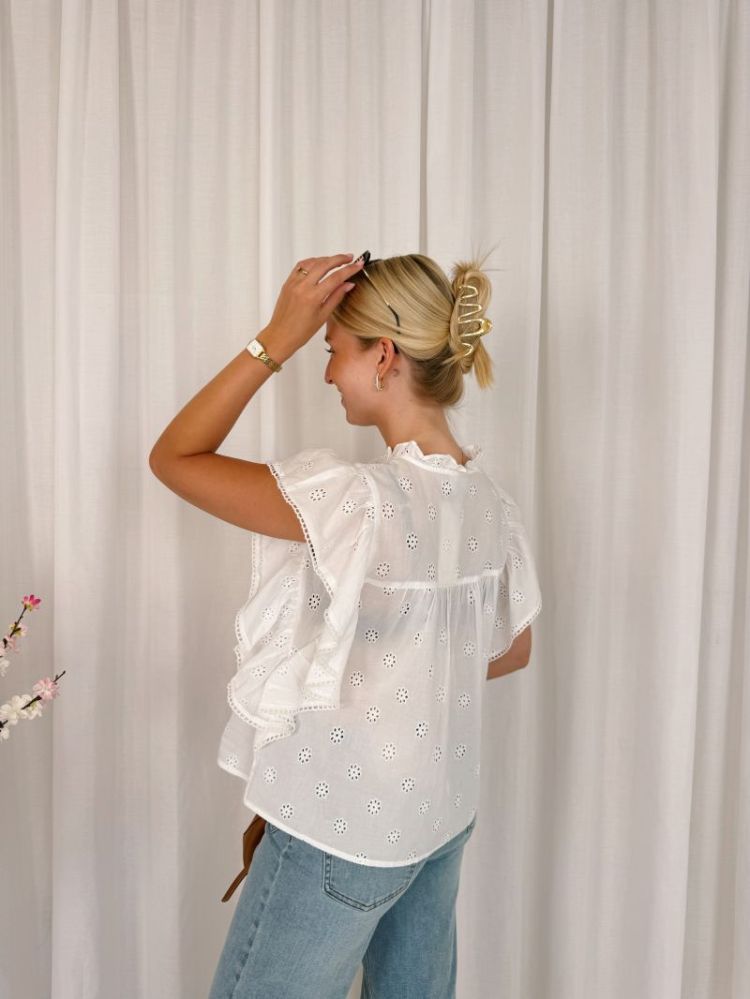 Fiona Frill Top Chalk