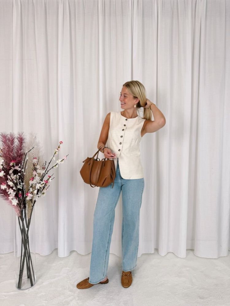 Annetta Waist Coat Feather Gray