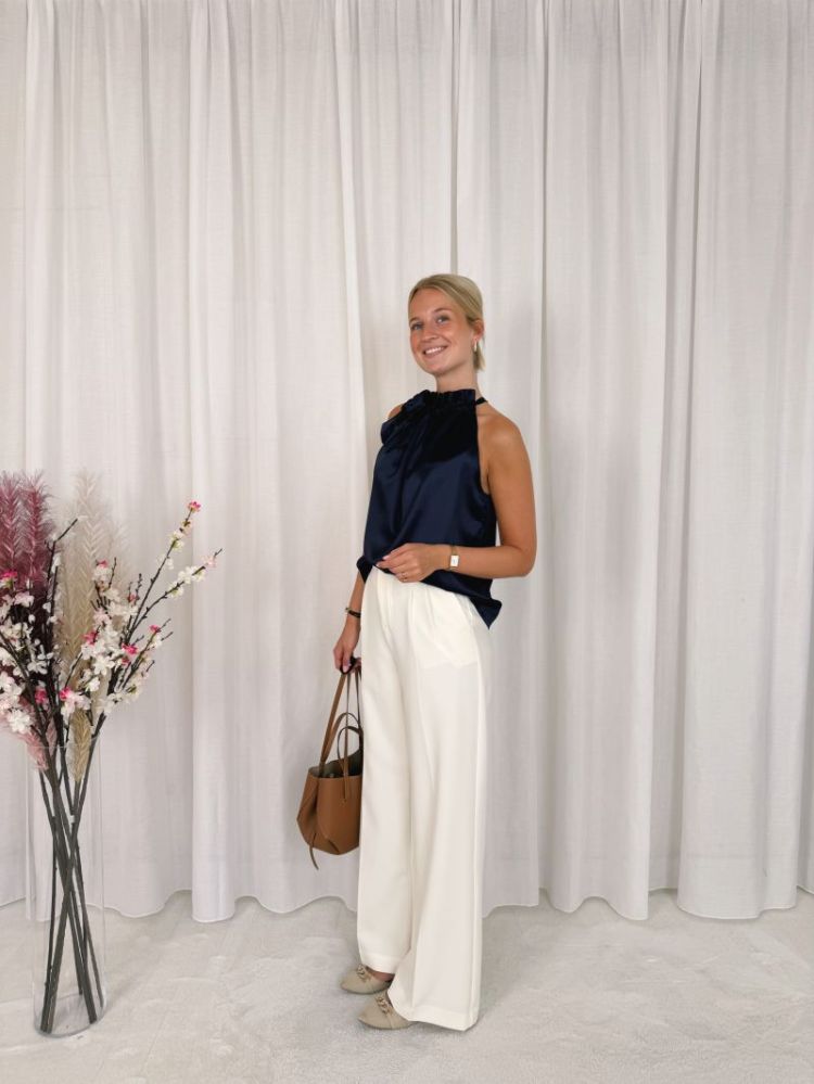 Lou Halterneck Top Marine Blue
