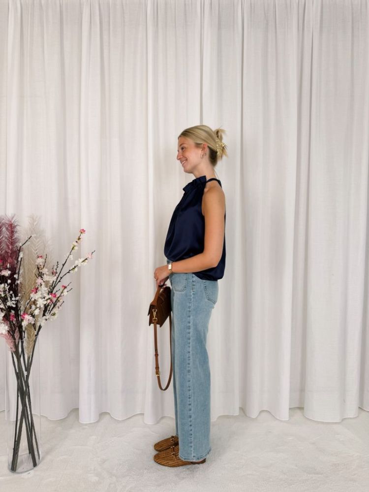 Lou Halterneck Top Marine Blue