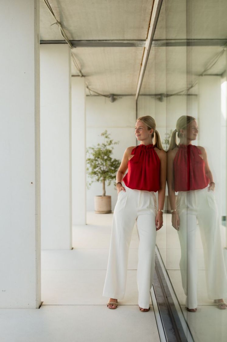 Lou Halterneck Top Red