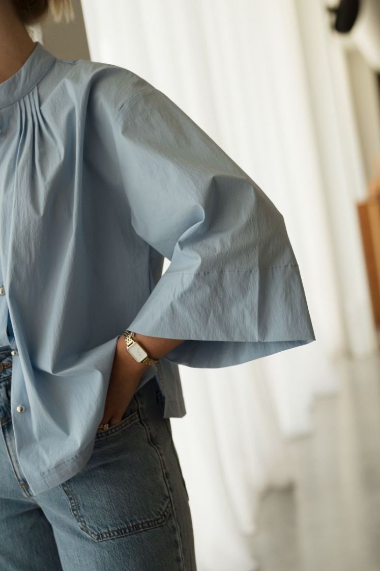 Romy Oversized Blouse Light Blue
