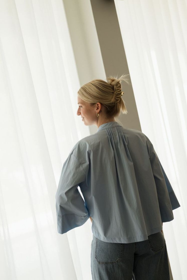 Romy Oversized Blouse Light Blue