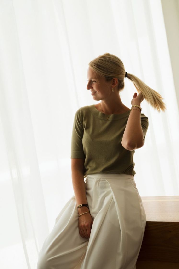 Lizza Boatneck Pullover Aloe