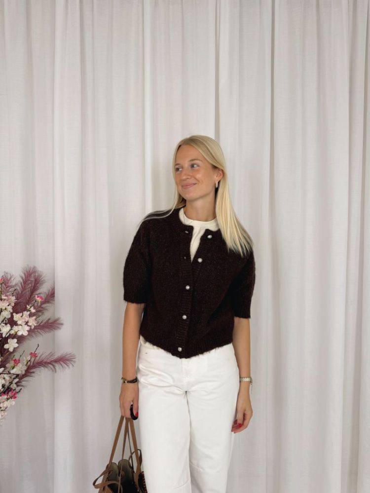 Cionia Knit Cardigan Coffee Bean