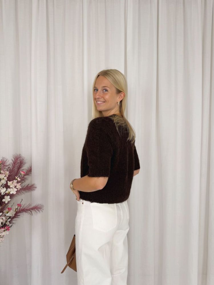 Cionia Knit Cardigan Coffee Bean