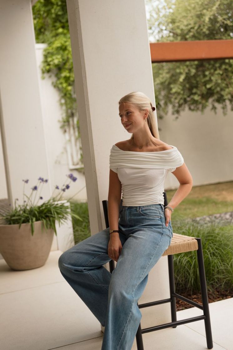 Noa Off Shoulder Top White