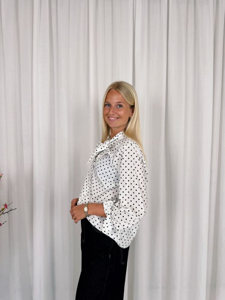 Milly Shirt White W/ Black 