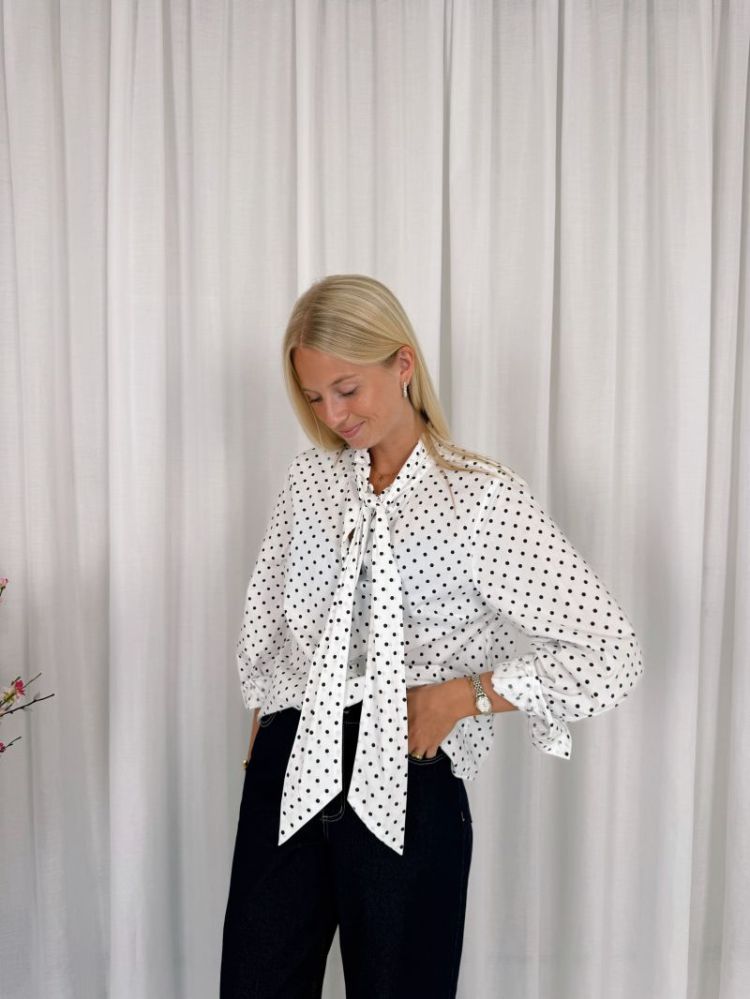 Milly Shirt White W/ Black 