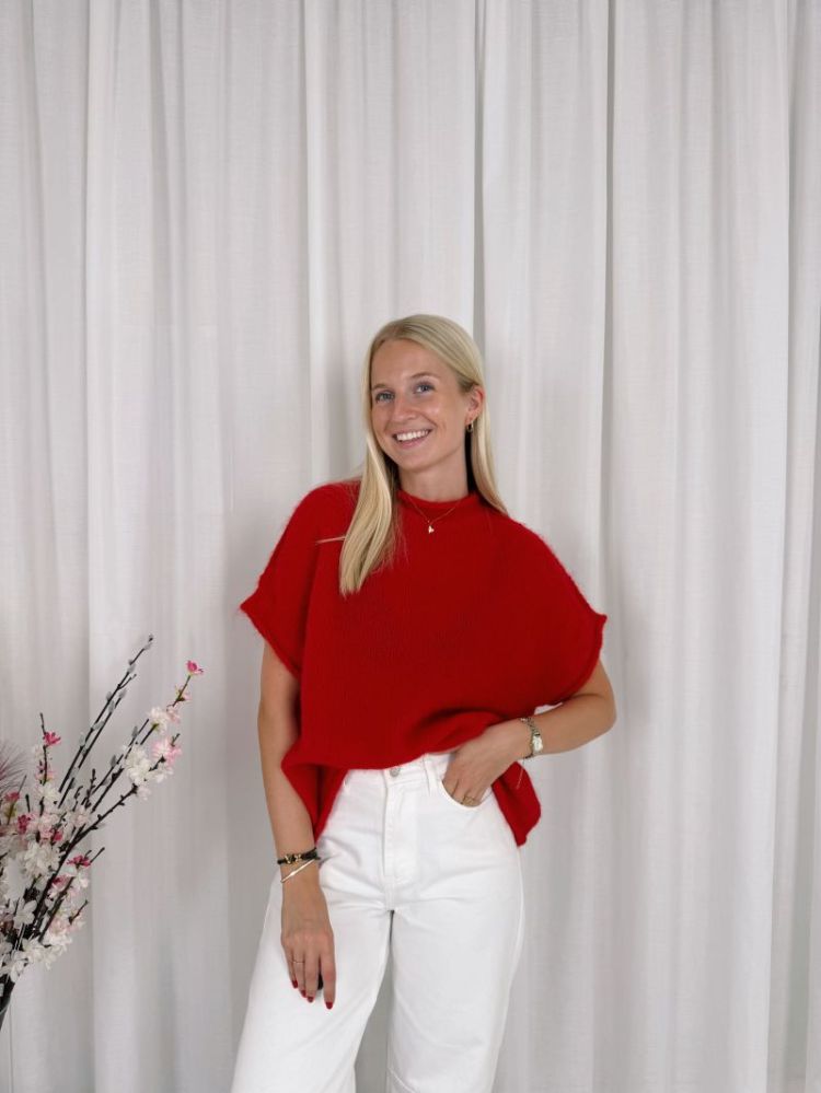 Jolien Sleeveless Knit Red