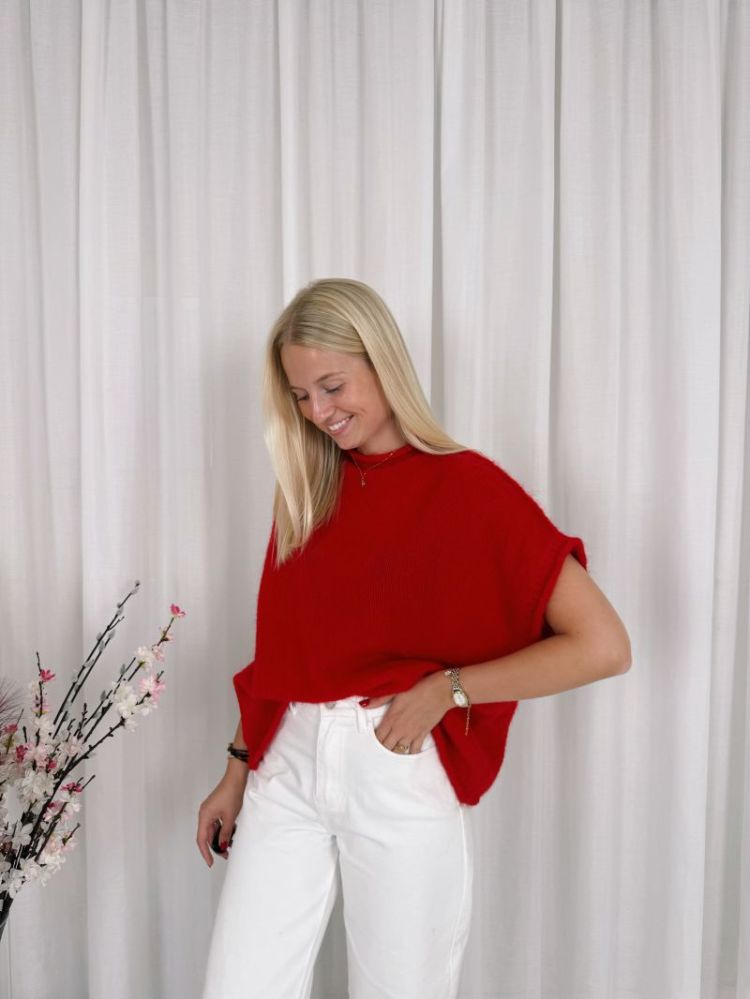 Jolien Sleeveless Knit Red
