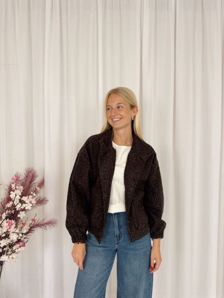 Leona Bomber Jacket Coffee Bean Mel