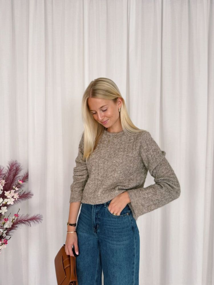 Melanie Pullover Beige Melange