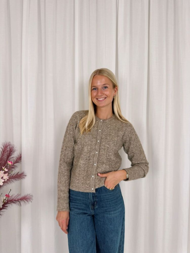 Melanie Cardigan Beige Melange