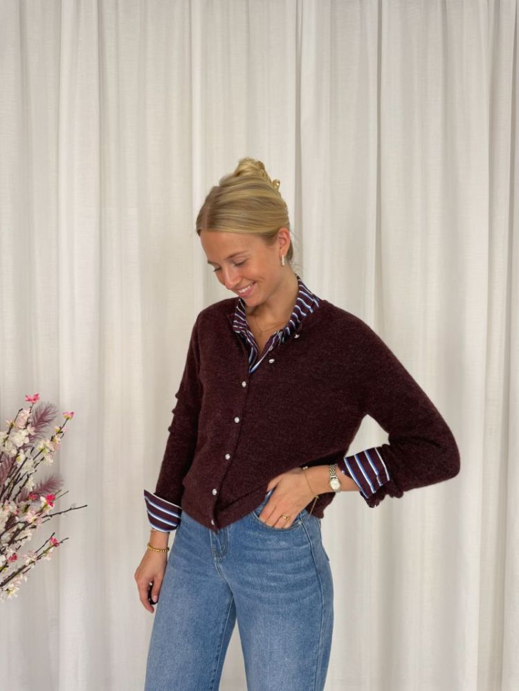 Niel Knit Cardigan Fudge Melange