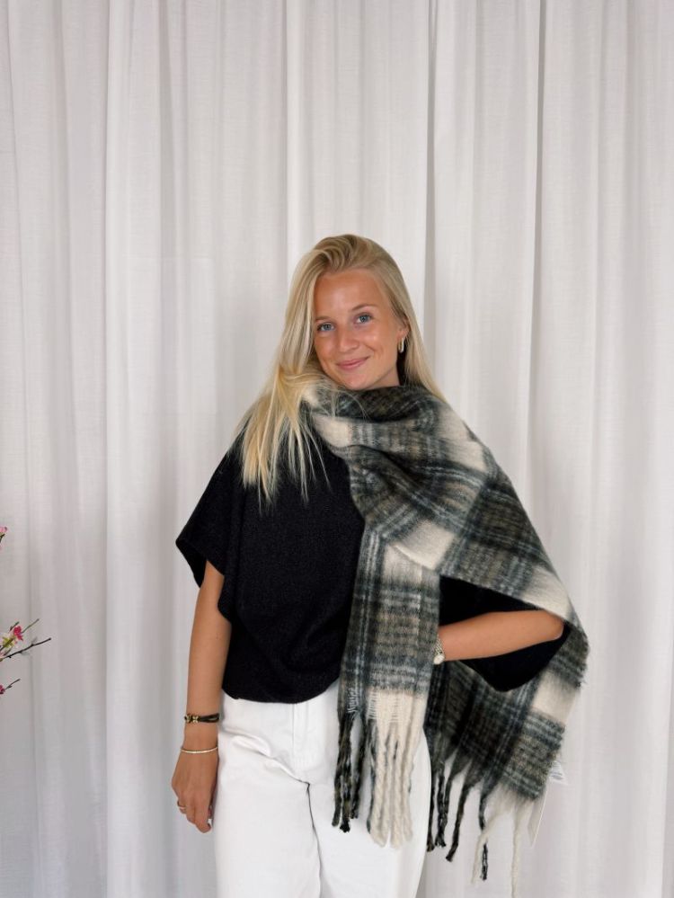 Roberta Scarf OffWhite / Blac