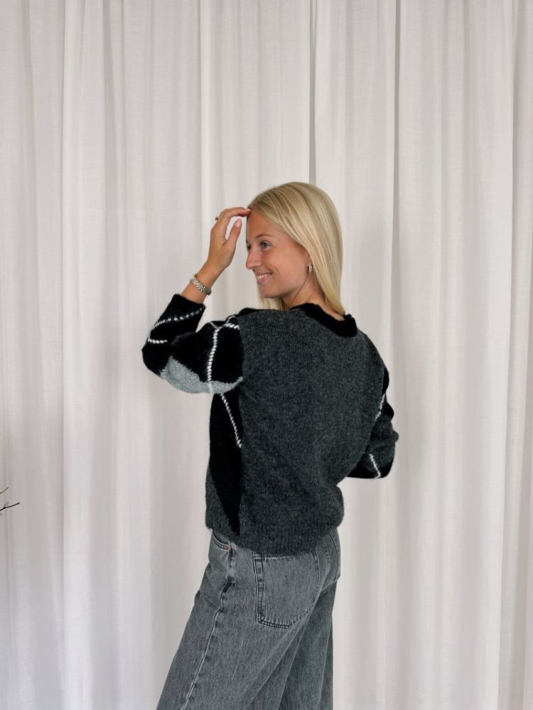 Grith Knit Pullover Grey Melange / 