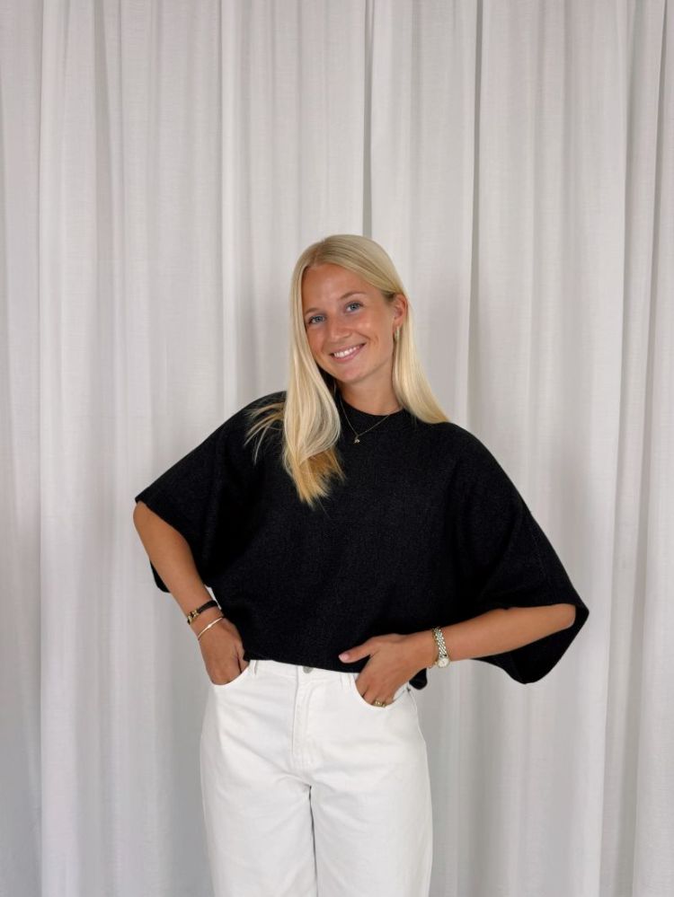 Barbara Wing SL Pullover Dark Grey Melan